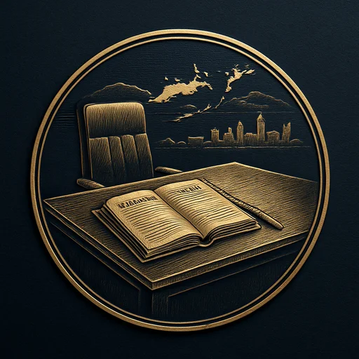 Step 4 Engraved gold medallion of an appointment ledger with the British Virgin Islands skyline