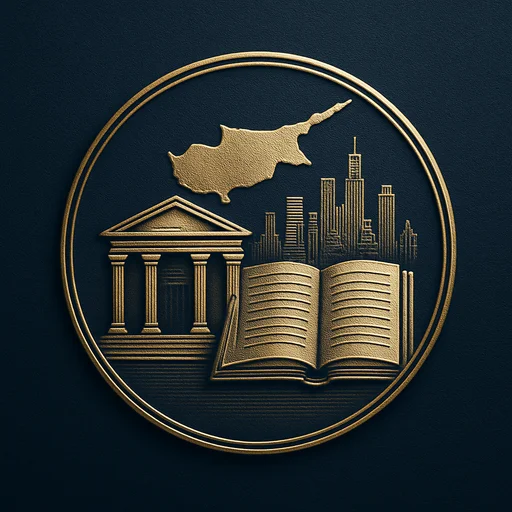 Step 5 Engraved gold medallion of a bank ledger with the Cyprus skyline