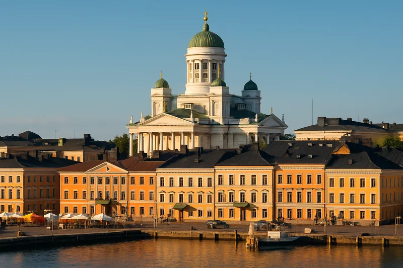 Helsinki Cathedral overlooking the harbour