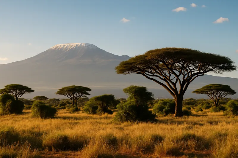 Nairobi skyline with Mount Kenya in the distance