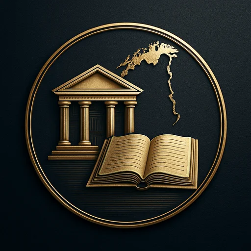 Engraved gold medallion of a bank ledger with the Norway skyline