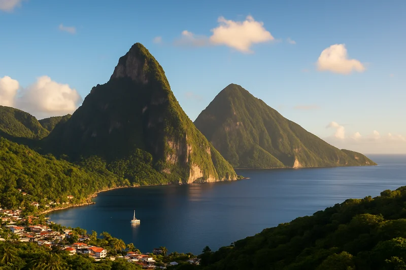 Saint Lucia The twin volcanic Pitons of Saint Lucia